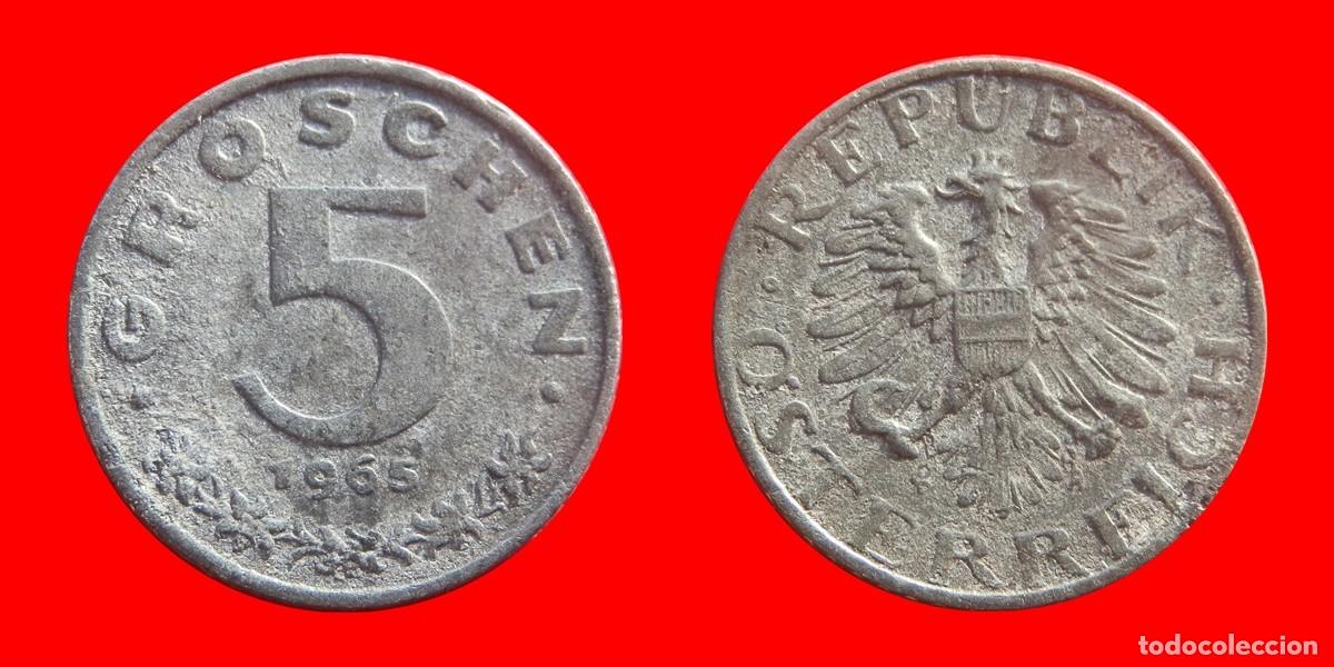 Old Coins of Europe: 5 GROSCHEN 1965 AUSTRIA-104884