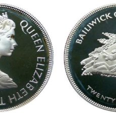 Monedas antiguas de Europa: GUERNSEY 25 PENCE - ELIZABETH II (SILVER JUBILEE; SILVER PROOF 1977