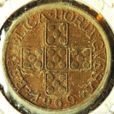 Monedas antiguas de Europa: PORTUGAL (1969-1986) - 1 ESCUDO 1969 -A - 8 GR. BRONCE - DIAMETRO 26 MM - KM#597 - MB