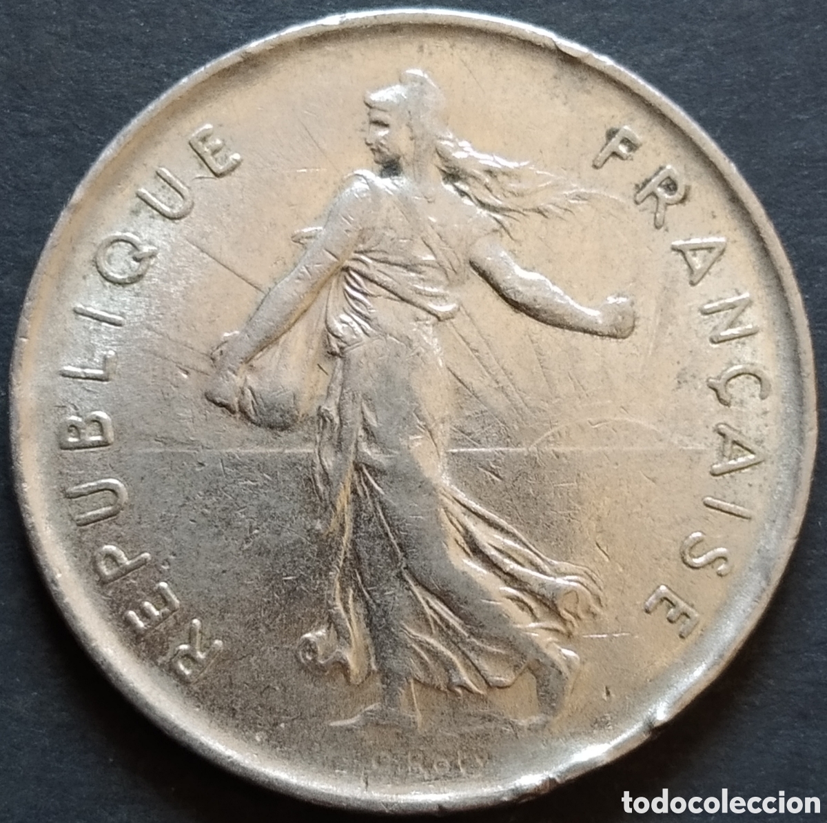 Monedas antiguas de Europa: MONEDA - FRANCIA 5 FRANCOS 1973 - Foto 2