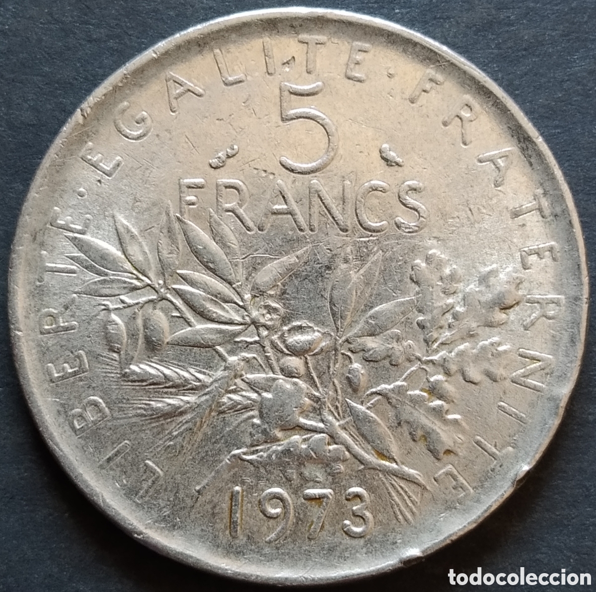 Monedas antiguas de Europa: MONEDA - FRANCIA 5 FRANCOS 1973 - Foto 1