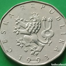 Monedas antiguas de Europa: REPÚBLICA CHECA 2 CORONAS 1993 KM#9