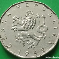 Monedas antiguas de Europa: REPÚBLICA CHECA 2 CORONAS 1995 KM#9
