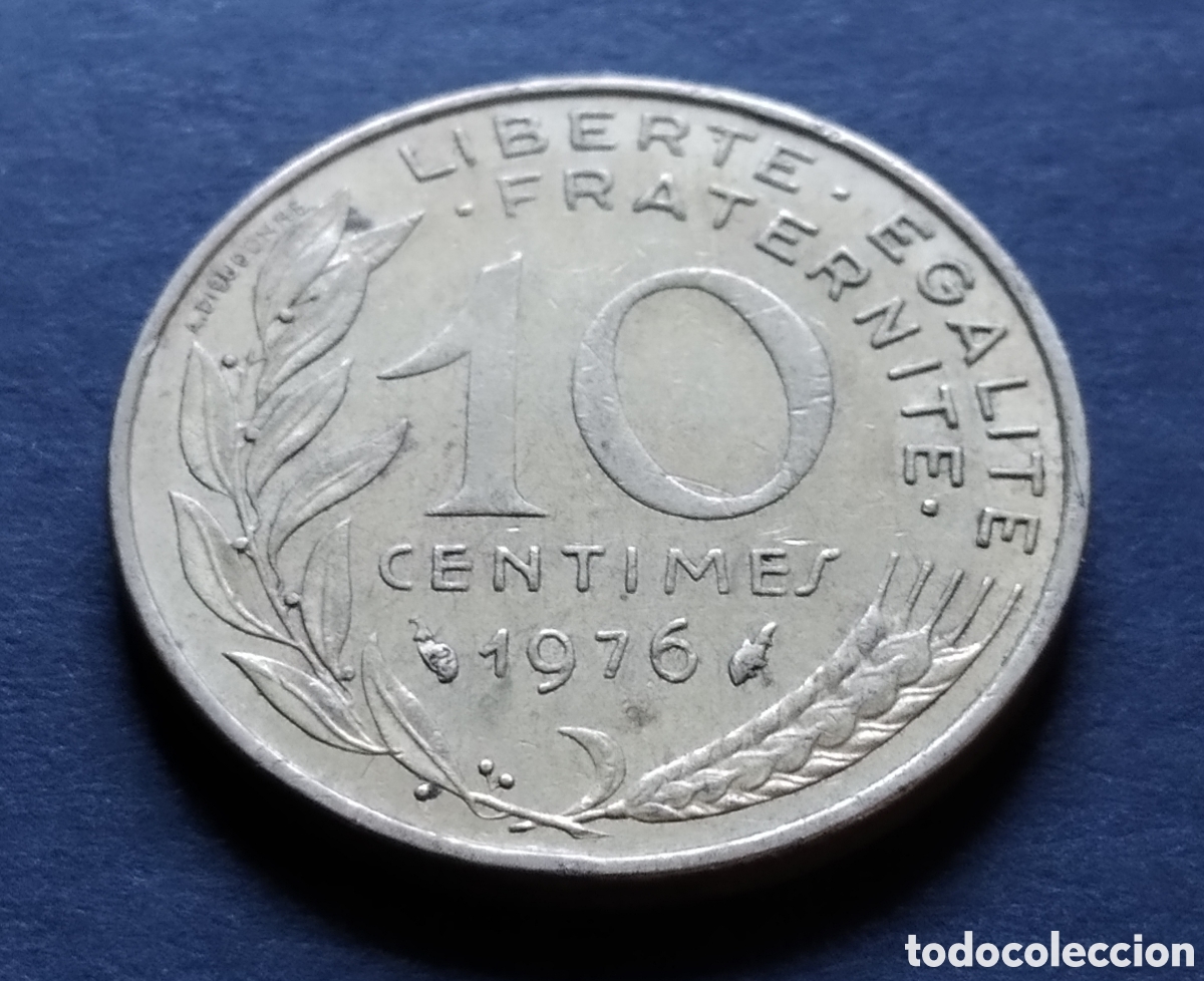 Monedas antiguas de Europa: MONEDA - FRANCIA 10 CENTIMOS 1976 - Foto 3