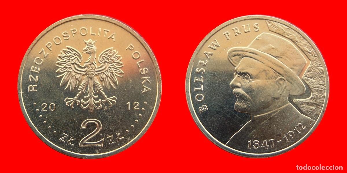 Old Coins of Europe: 2 ZLOTE ZLOTY 2012 BOLESLAW PRUS SIN CIRCULAR POLONIA-2605SC
