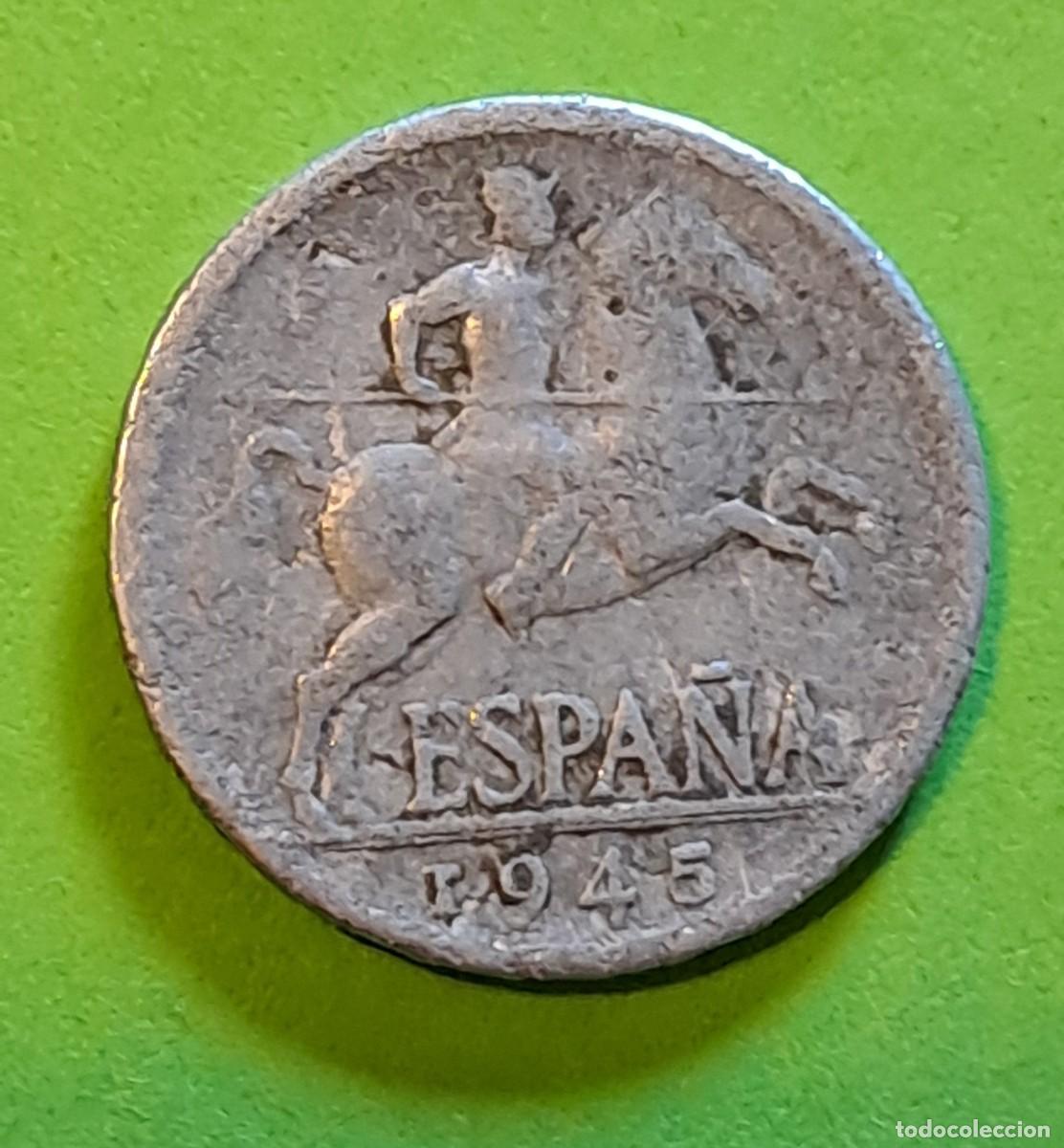 Monedas antiguas de Europa: ESPA&Ntilde;A MONEDA 5 C&Eacute;NTIMOS 1945 - Foto 1
