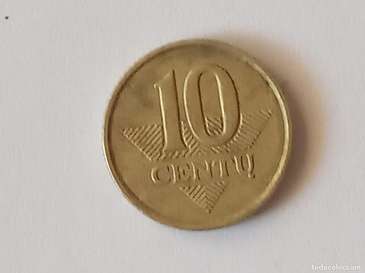 Monedas antiguas de Europa: Moneda 10 Centu 1998 Lituania. - Foto 2