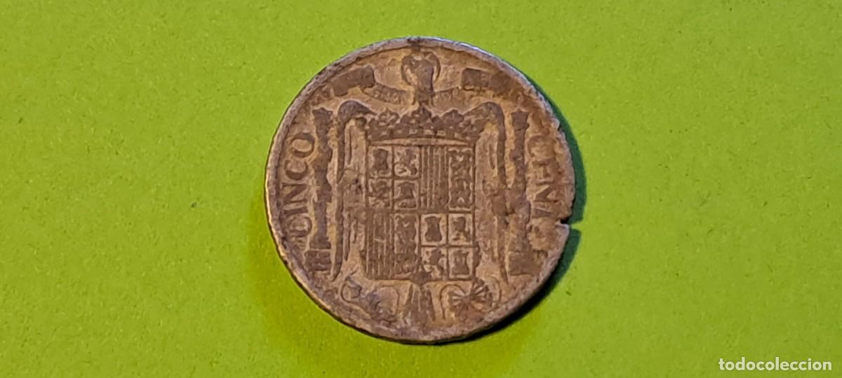 Monedas antiguas de Europa: ESPA&Ntilde;A MONEDA 5 CENTIMOS 1945 - Foto 2