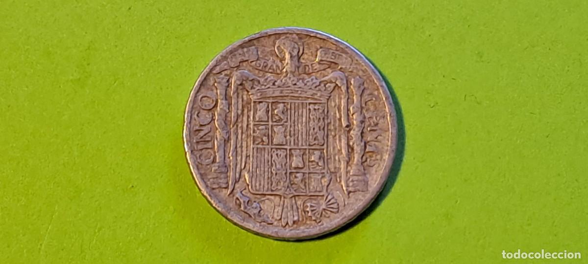 Monedas antiguas de Europa: ESPA&Ntilde;A MONEDA 5 CENTIMOS 1945 - Foto 2