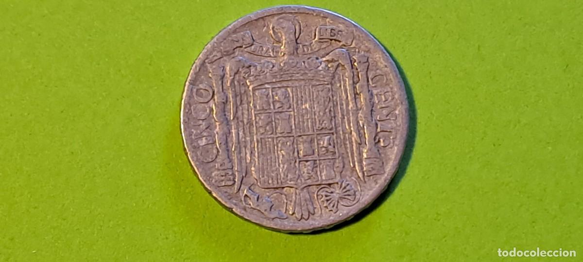 Monedas antiguas de Europa: ESPA&Ntilde;A MONEDA 5 CENTIMOS 1945 - Foto 2