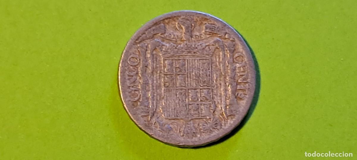 Monedas antiguas de Europa: ESPA&Ntilde;A MONEDA 5 CENTIMOS 1945 - Foto 2