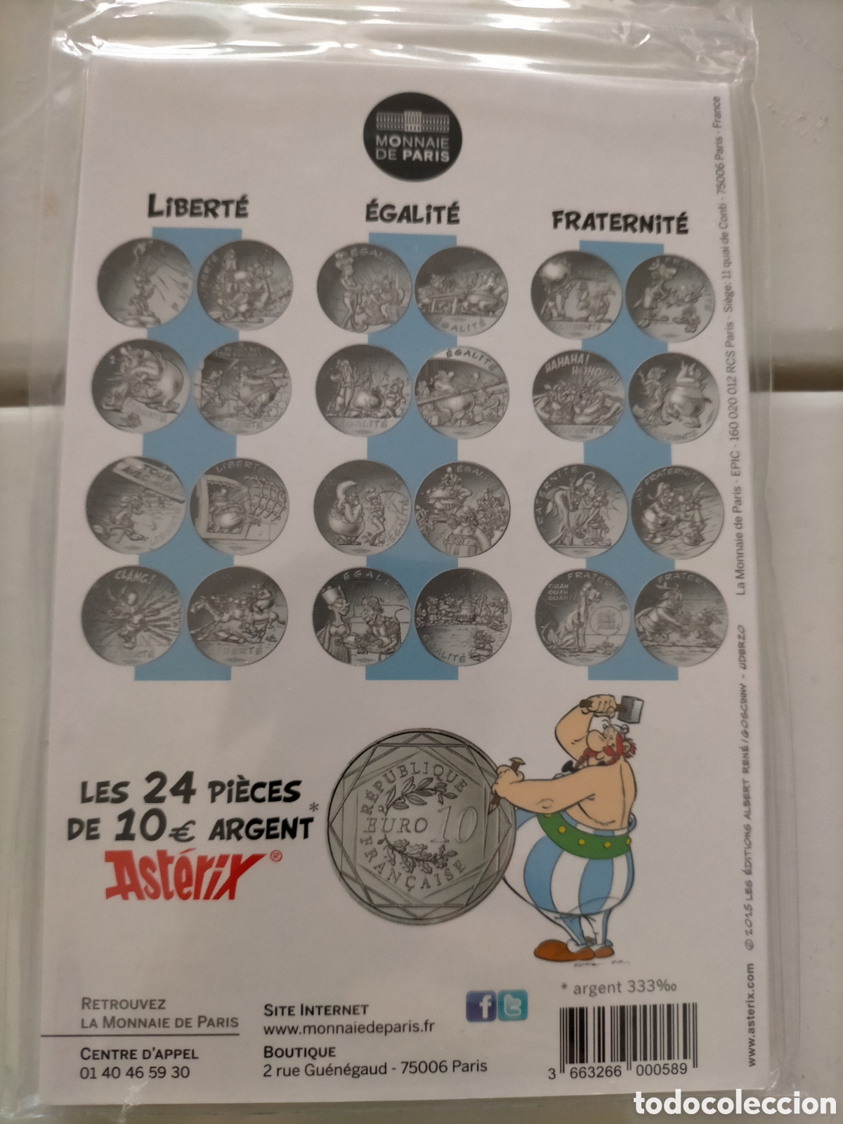 Monedas antiguas de Europa: Moneda 10&euro; Asterix Cesar - Plata - Foto 2