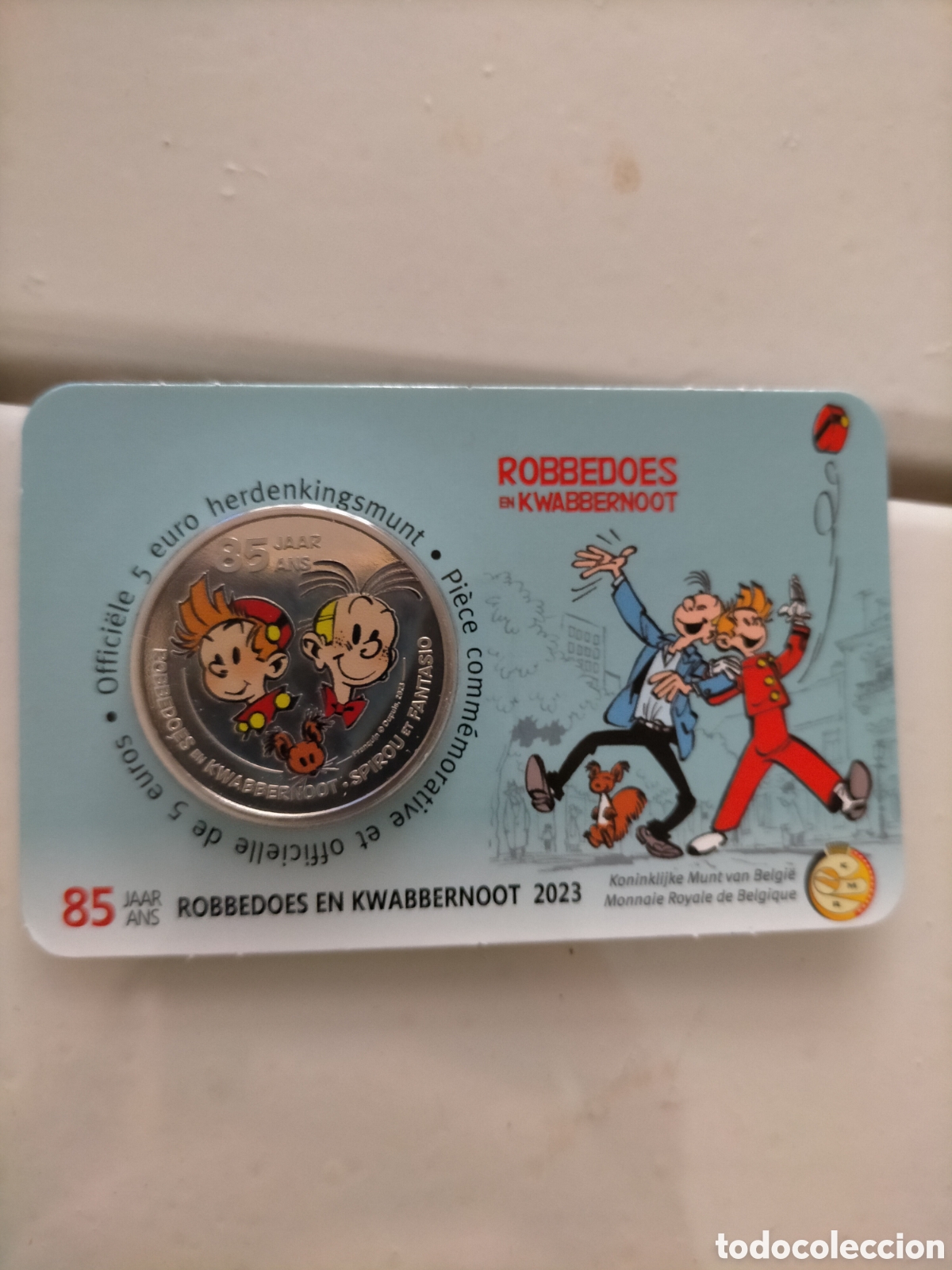 Monedas antiguas de Europa: Spirou & Fantasio Moneda conmemorativa 5&euro; B&eacute;lgica 2023 - 85 aniversario