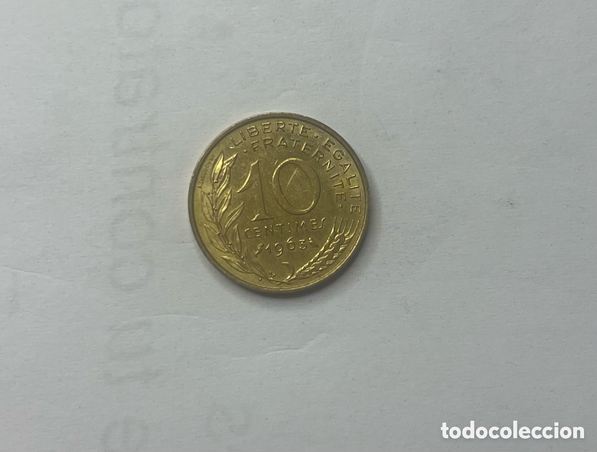 Monedas antiguas de Europa: 10 c&eacute;ntimos de Francia de 1963 - Foto 2
