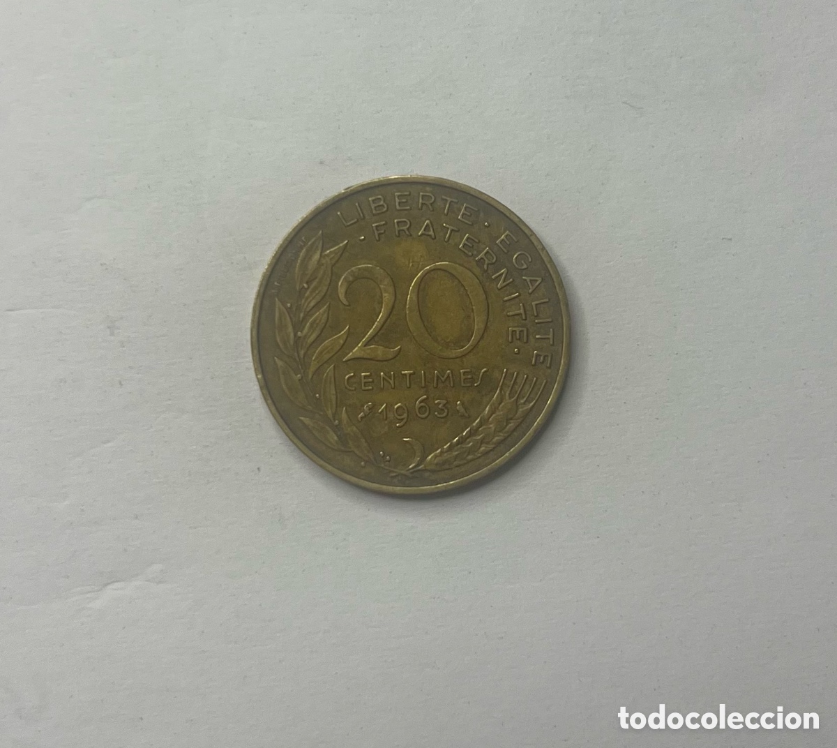 Monedas antiguas de Europa: 20 c&eacute;ntimos de 1963 Francia - Foto 2