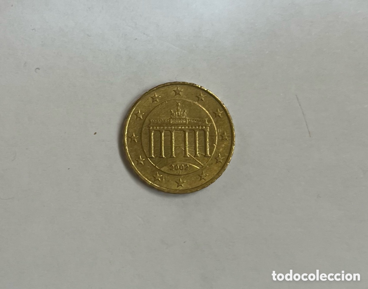Monedas antiguas de Europa: Moneda de 10 c&eacute;ntimos Alemania de 2002 con ERROR. - Foto 2