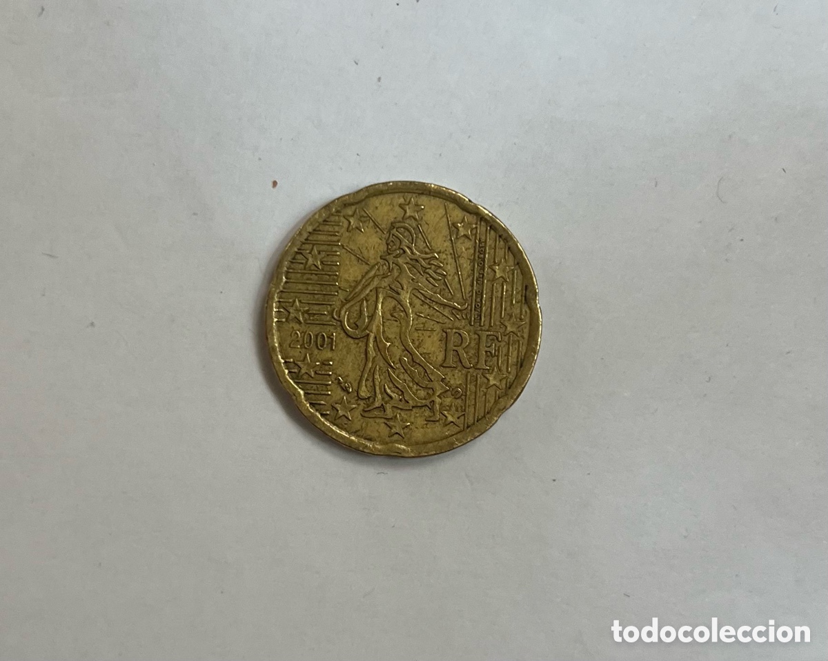 Monedas antiguas de Europa: Moneda de 20 c&eacute;ntimos de 2001 Francia - Foto 2
