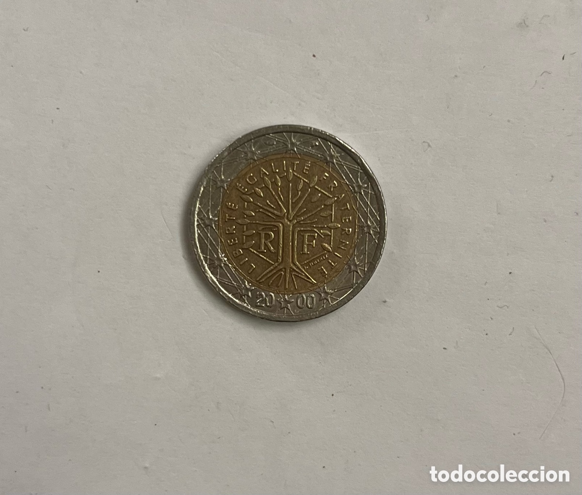 Monedas antiguas de Europa: Moneda de 2&euro; del 2000 Francia con error - Foto 2