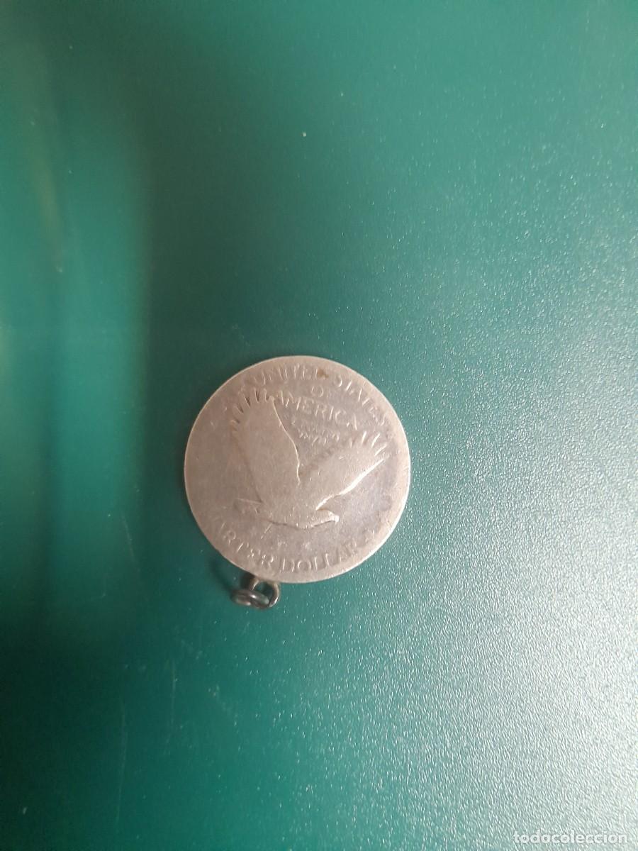Monedas antiguas de Europa: Colgante de plata moneda cuarto de dolar - Foto 2