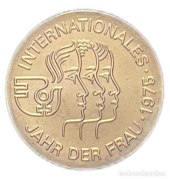 Monedas antiguas de Europa: REP&Uacute;BLICA DEMOCR&Aacute;TICA ALEMANA. 5 MARCOS A&Ntilde;O INTERNACIONAL DE LA MUJER. 1.975. CON ESTUCHE