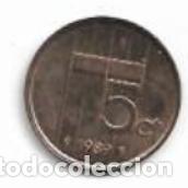 Monedas antiguas de Europa: HOLANDA 1989. 5 CENTIMOS - Foto 1