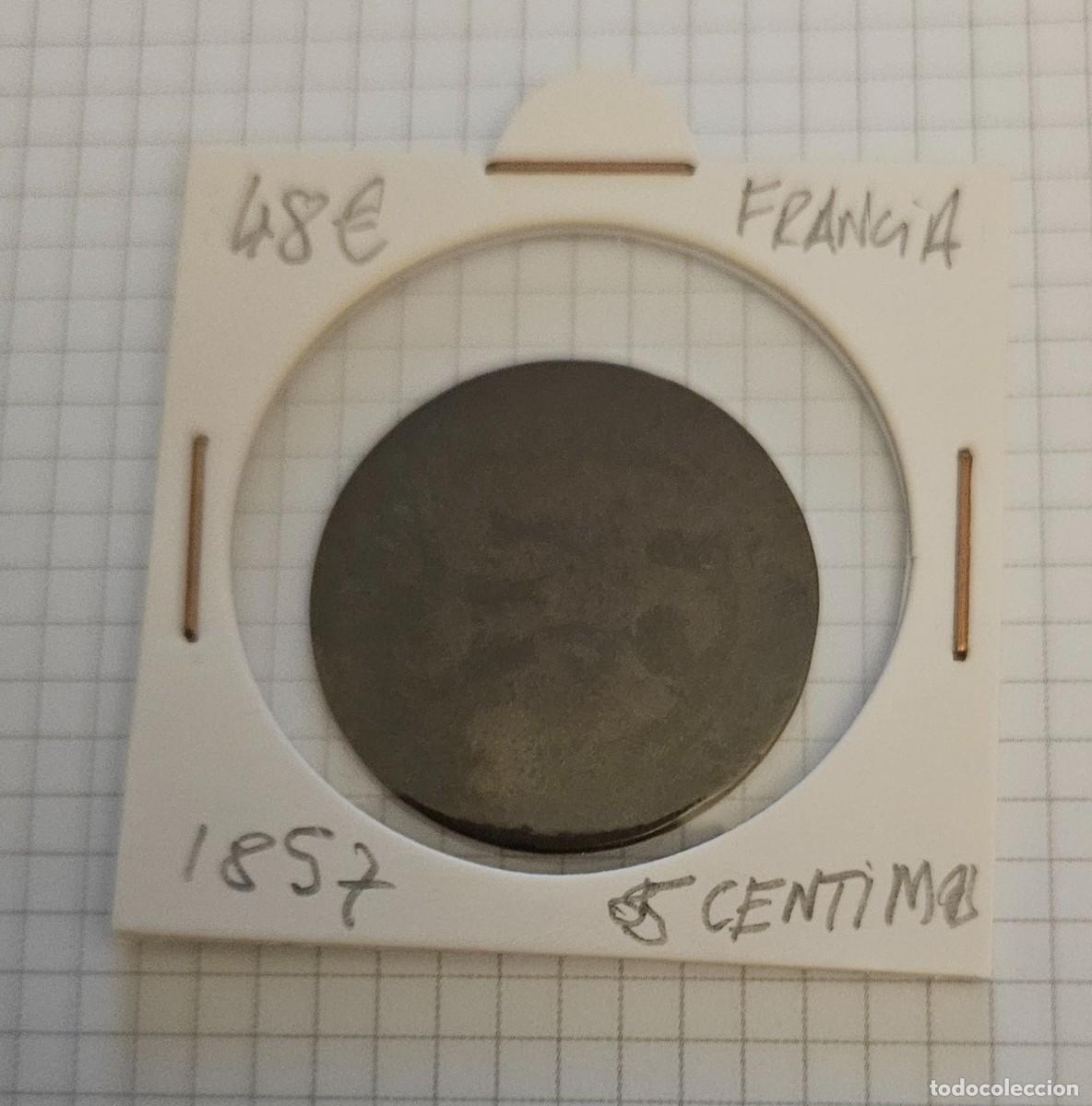 Monedas antiguas de Europa: MONEDA DE FRANCIA 1857 &rdquo;5 CENTIMOS&rdquo; - Foto 1