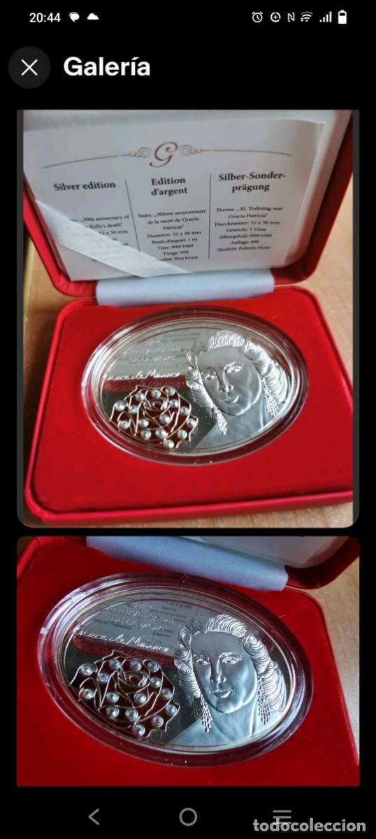 Monedas antiguas de Europa: Moneda de plata de Grace Kelly - Foto 1