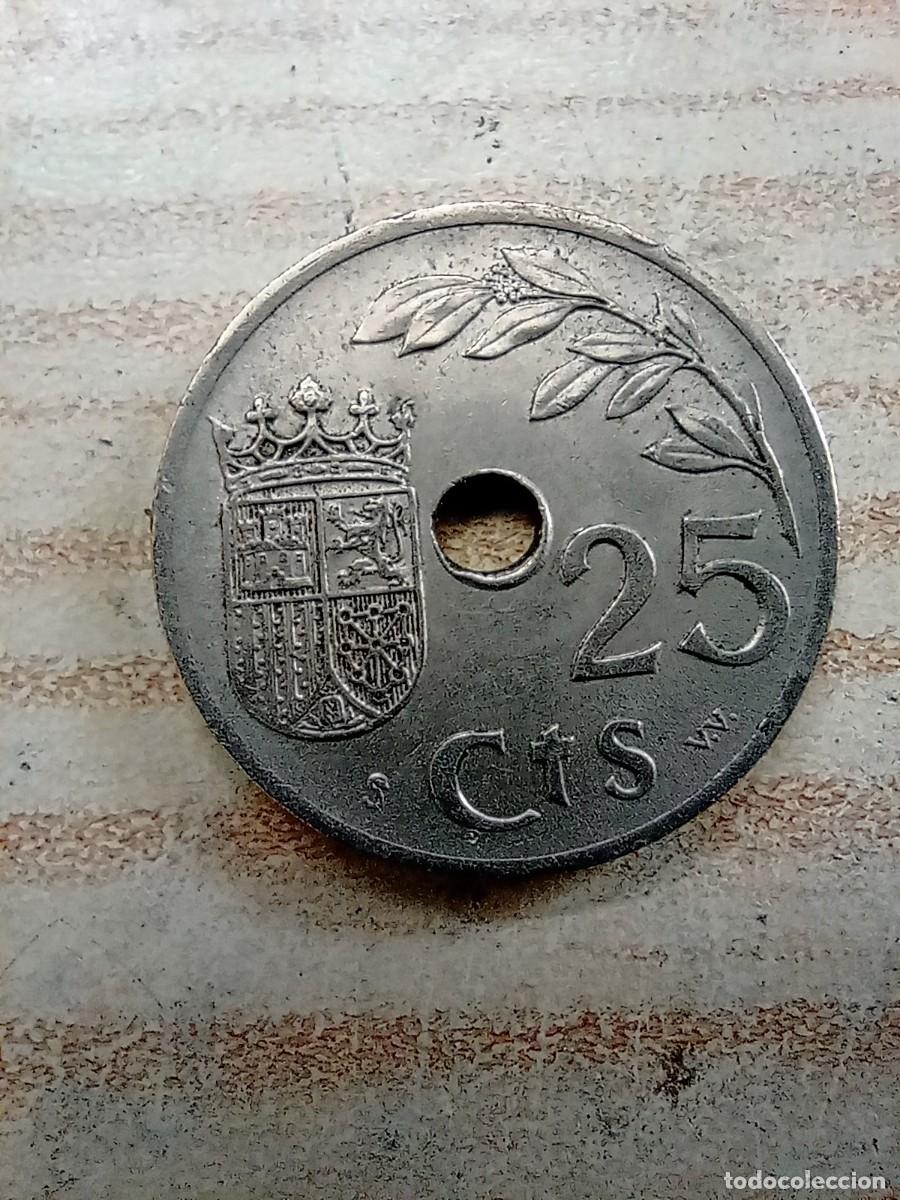 Monedas antiguas de Europa: Moneda Espa&ntilde;a 25 Centimos 1937 - Foto 2