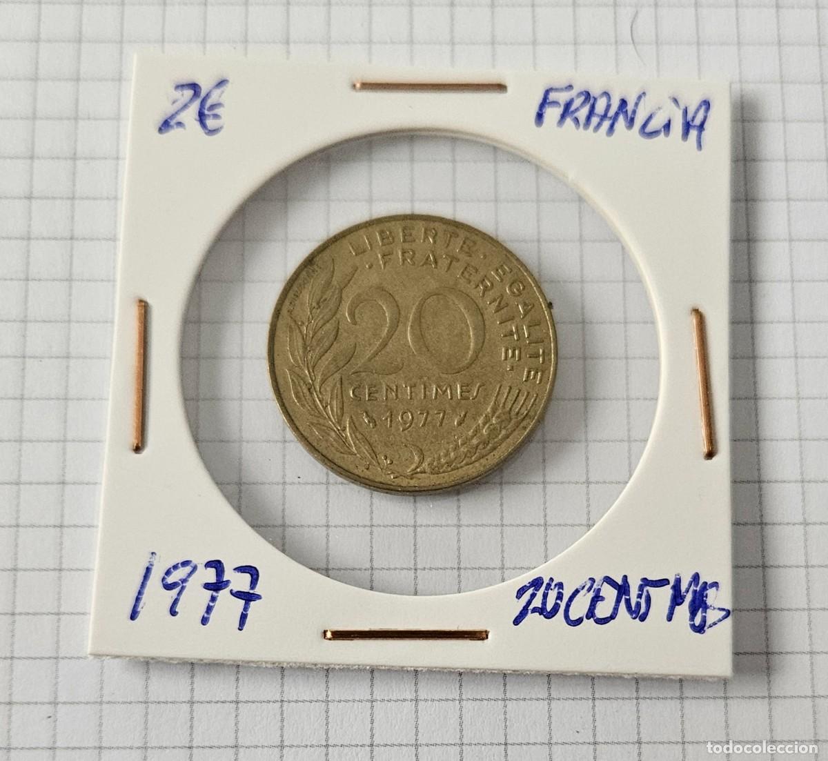 Monedas antiguas de Europa: MONEDA DE FRANCIA 1977 &rdquo;20 CENTIMOS&rdquo; - Foto 1