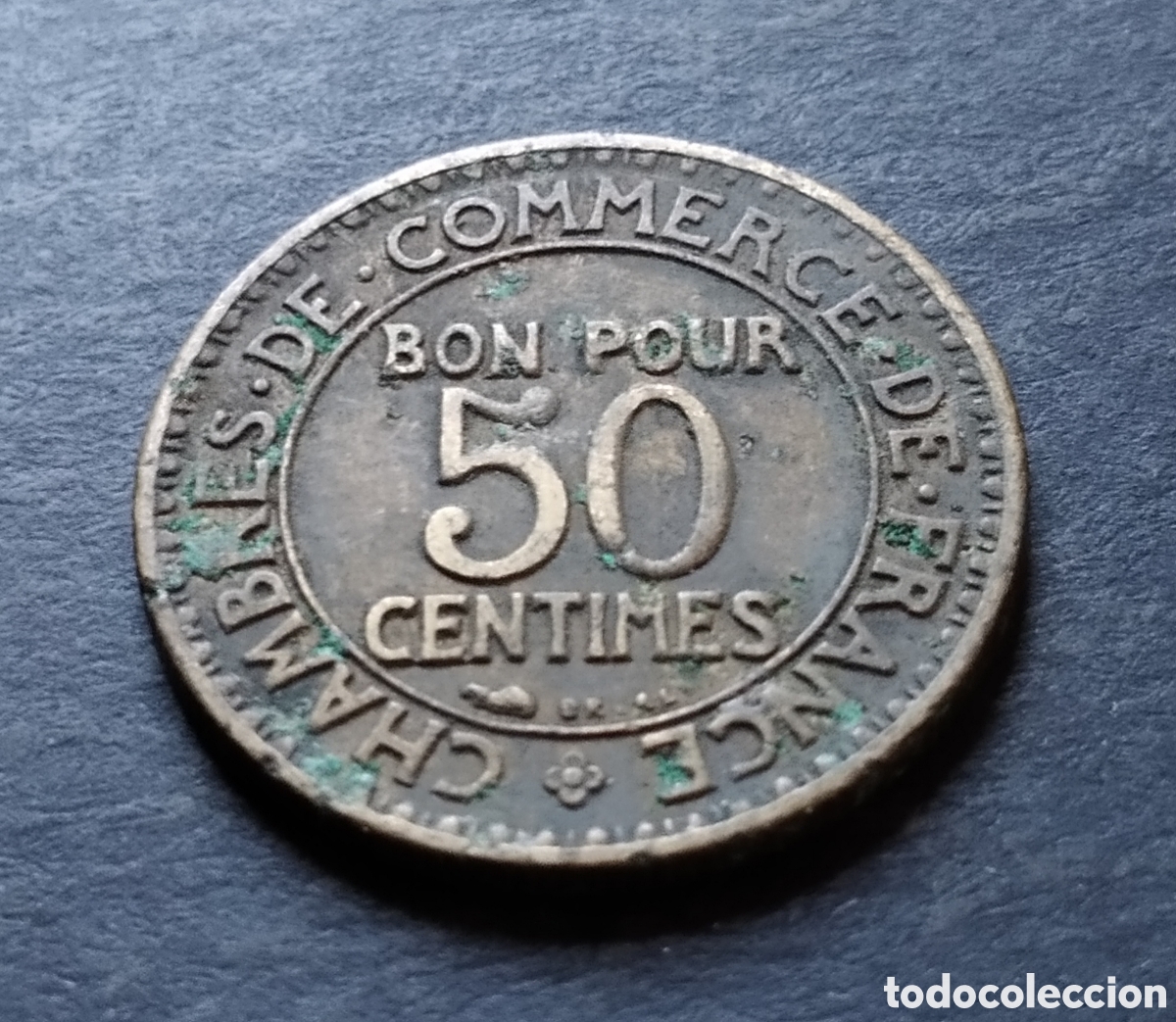 Monedas antiguas de Europa: MONEDA - FRANCIA 50 CENTIMOS 1923 - Foto 3