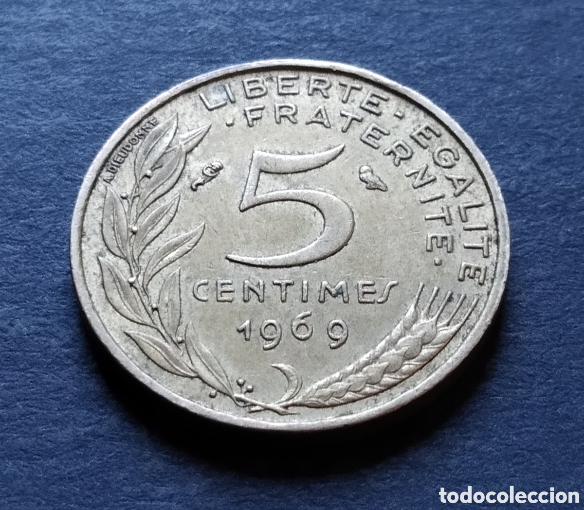 Monedas antiguas de Europa: MONEDA - FRANCIA 5 CENTIMOS 1969 - Foto 3