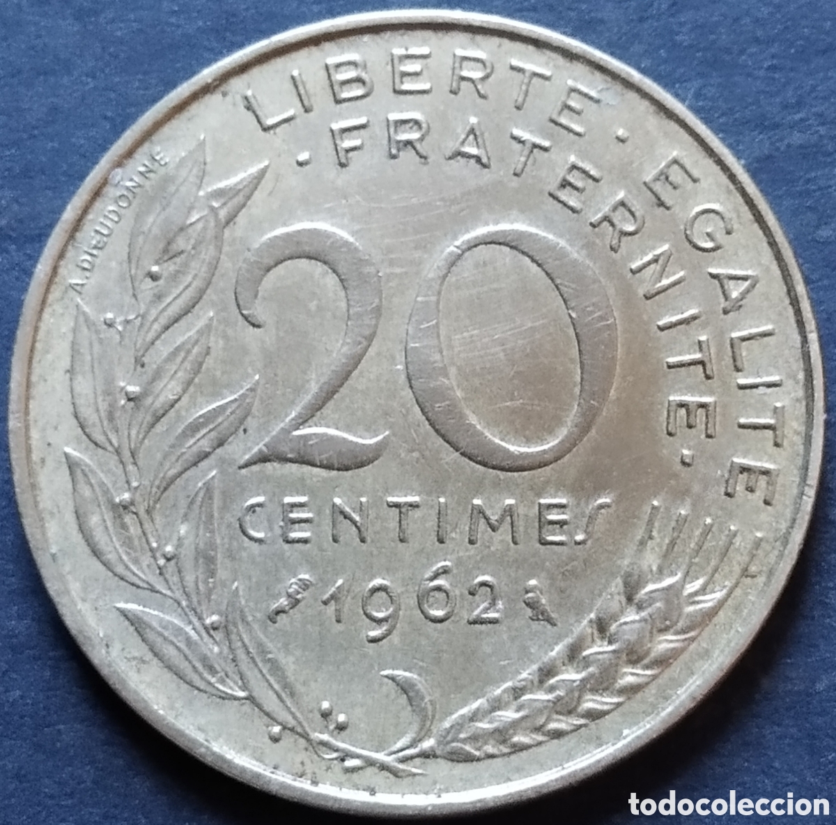 Monedas antiguas de Europa: MONEDA - FRANCIA 20 CENTIMOS 1962 - Foto 1