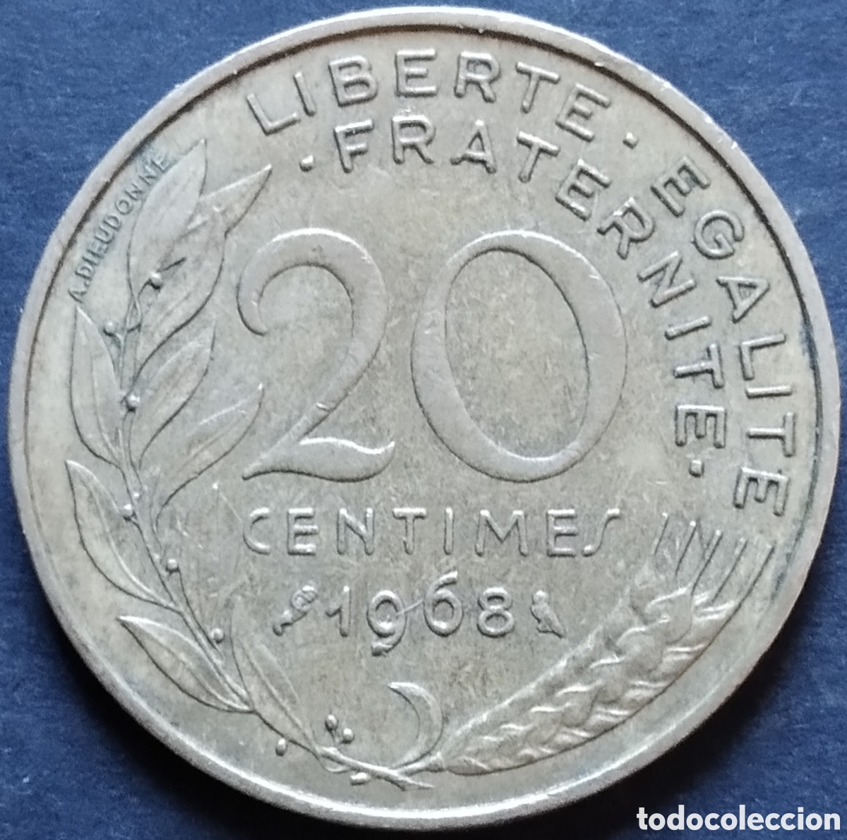 Monedas antiguas de Europa: MONEDA - FRANCIA 20 CENTIMOS 1968 - Foto 1