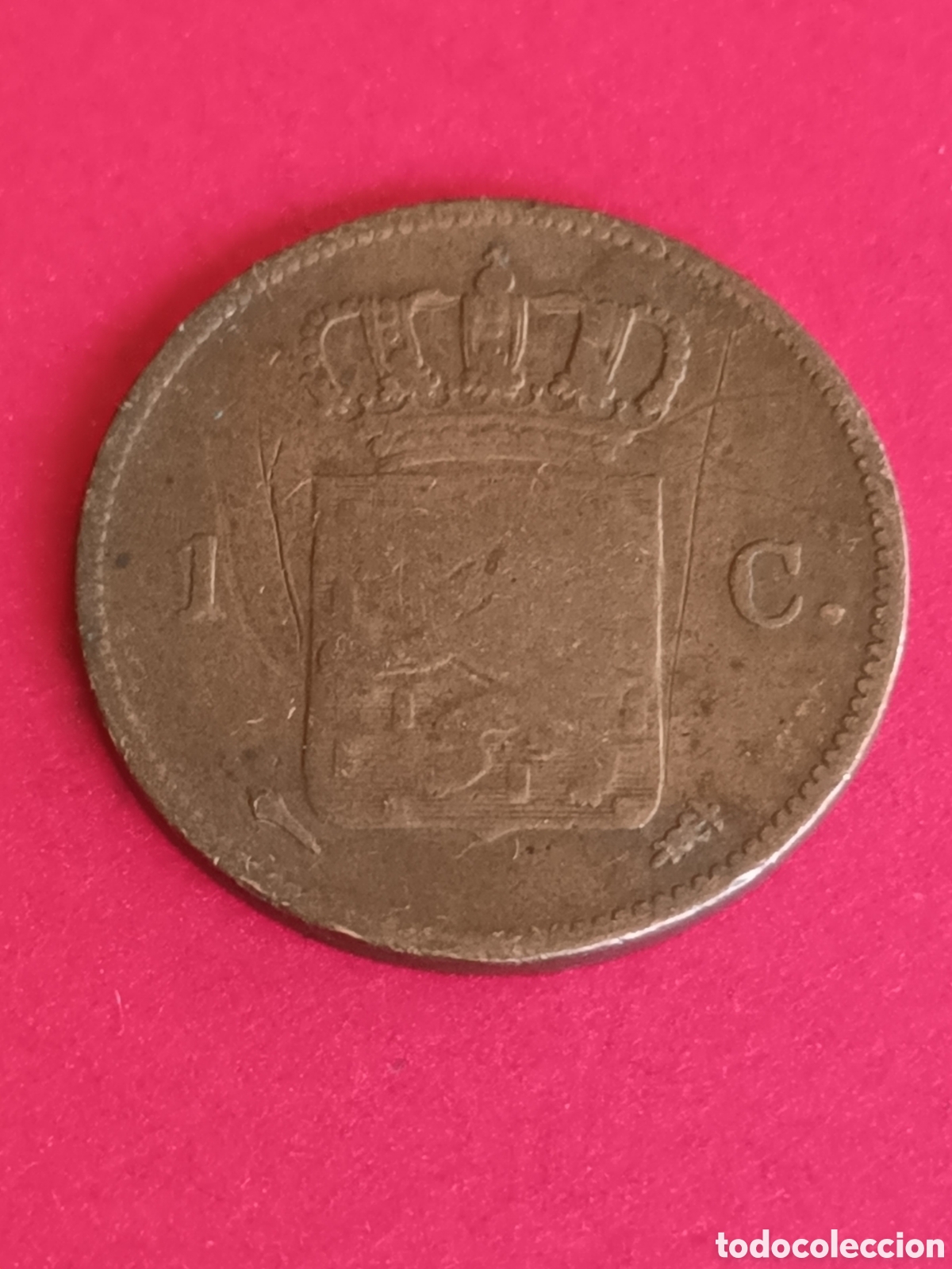 Monedas antiguas de Europa: HOLANDA. GUILLERMO I. 1 C&Eacute;NTIMO DE 1826. - Foto 2