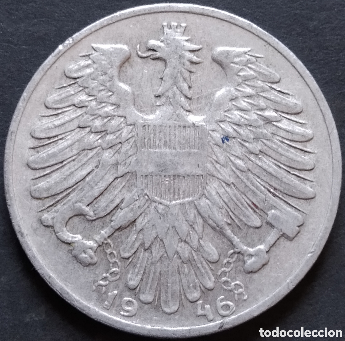 Monedas antiguas de Europa: MONEDA - AUSTRIA 1 CHEL&Iacute;N 1946 - Foto 2