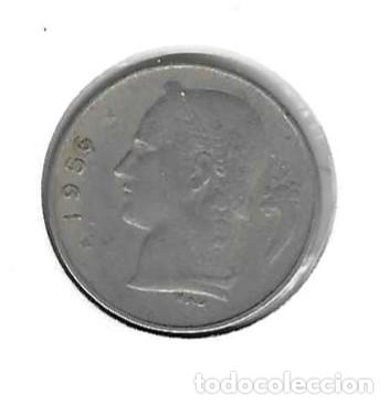 Monete antiche di Europa: Moneda B&eacute;lgica. circulada. 1 Franco 1956. 4-belg1f-56