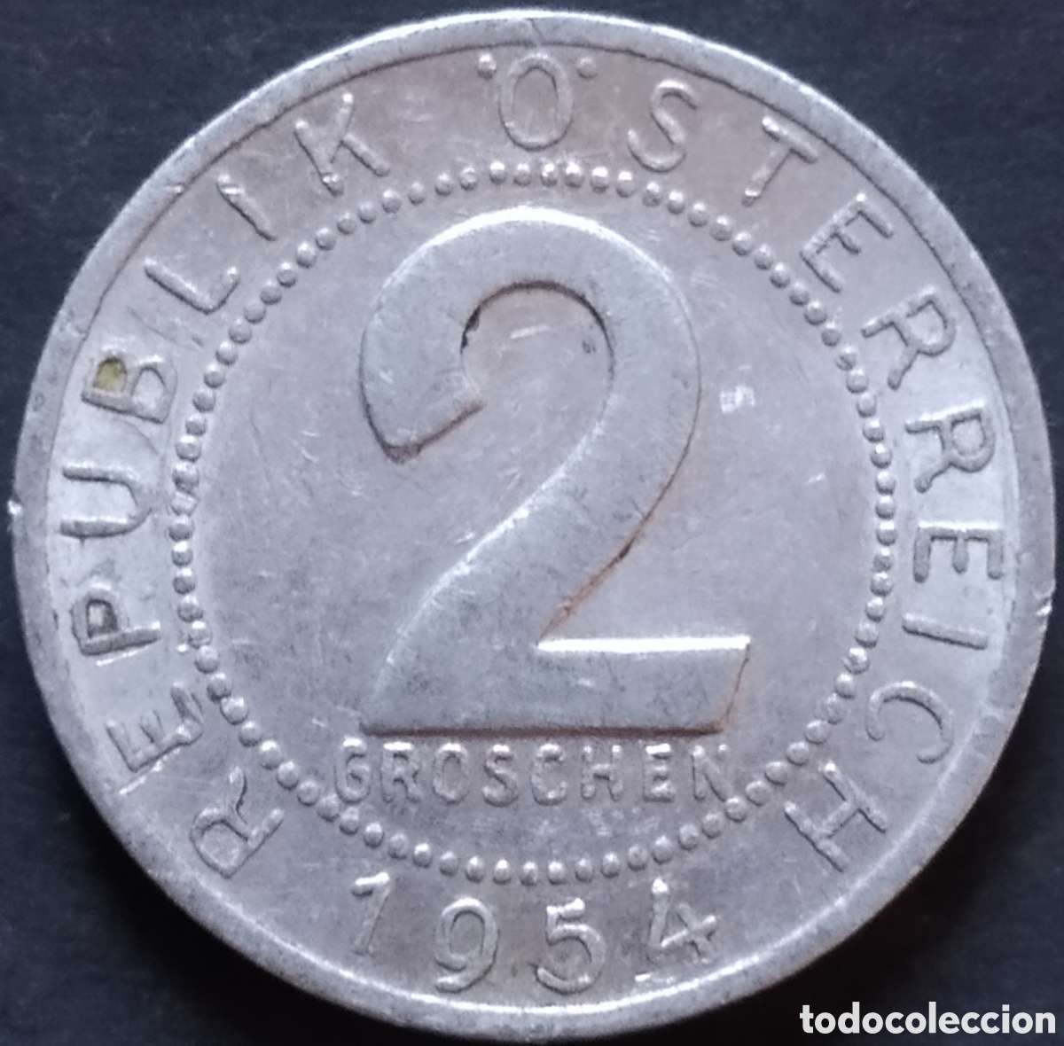 Monedas antiguas de Europa: MONEDA - AUSTRIA 2 GROSCHEN 1954 - Foto 1