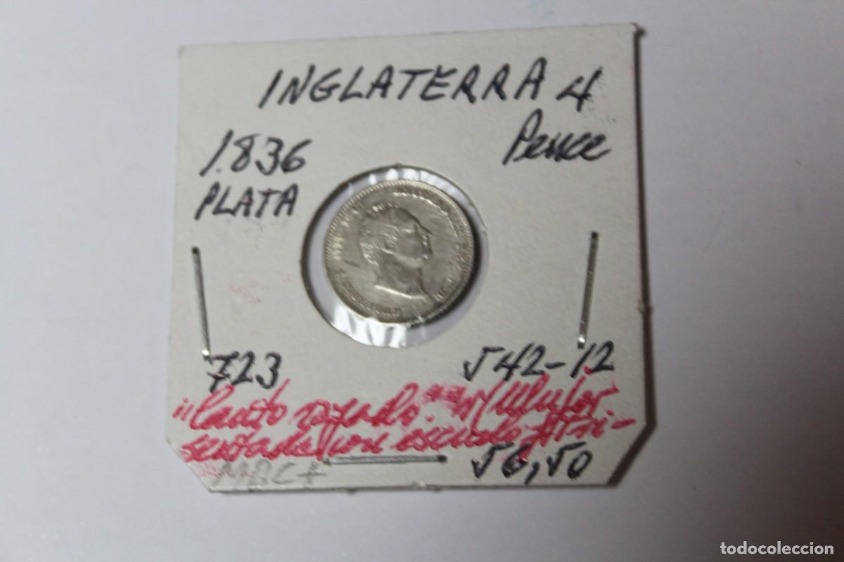 Monedas antiguas de Europa: 4 PENCE de PLATA de 1836 KM 723 INGLATERRA en MBC+