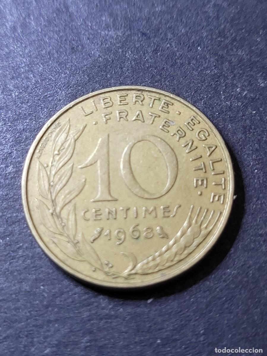 Monedas antiguas de Europa: Moneda 10 c&eacute;ntimos 1968 Francia - Foto 2