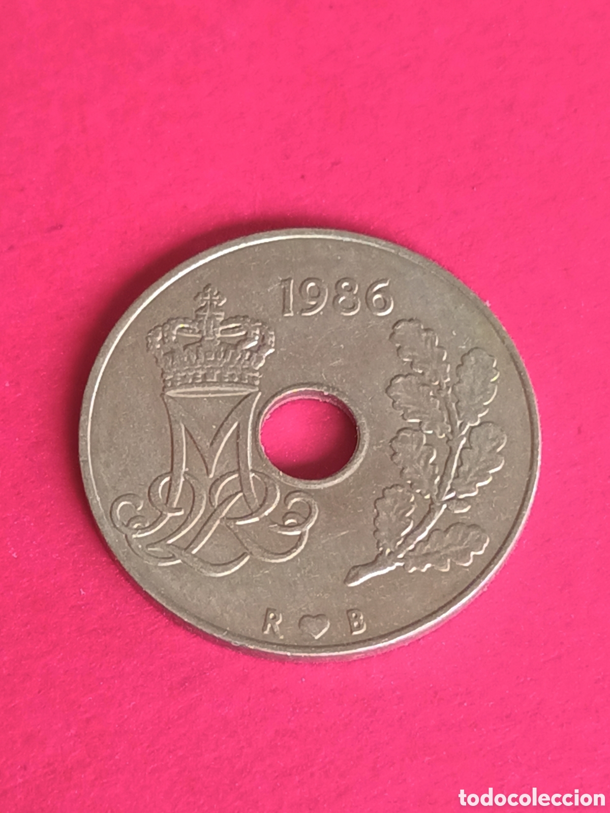 Monedas antiguas de Europa: DINAMARCA. 25 ORE DE 1986. - Foto 1