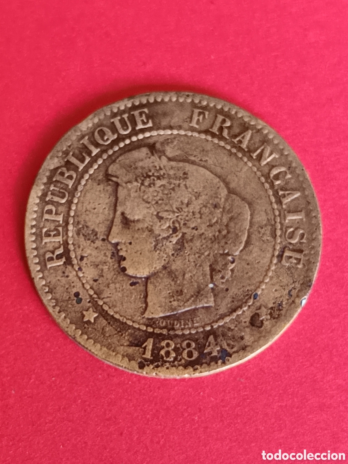 Monedas antiguas de Europa: FRANCIA. 5 C&Eacute;NTIMOS DE 1884. - Foto 1