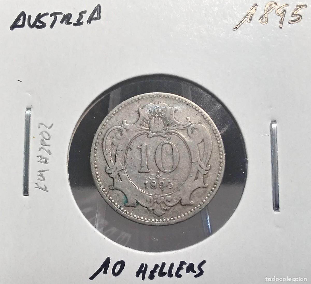 Monedas antiguas de Europa: AUSTRIA 10 HELLERS 1895 KM#2802 BC+. - Foto 1