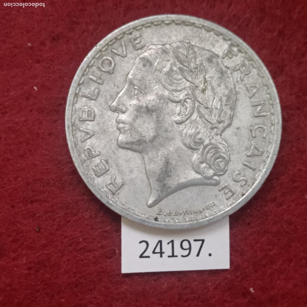 Monedas antiguas de Europa: Francia 5 francos 1950 - Foto 1
