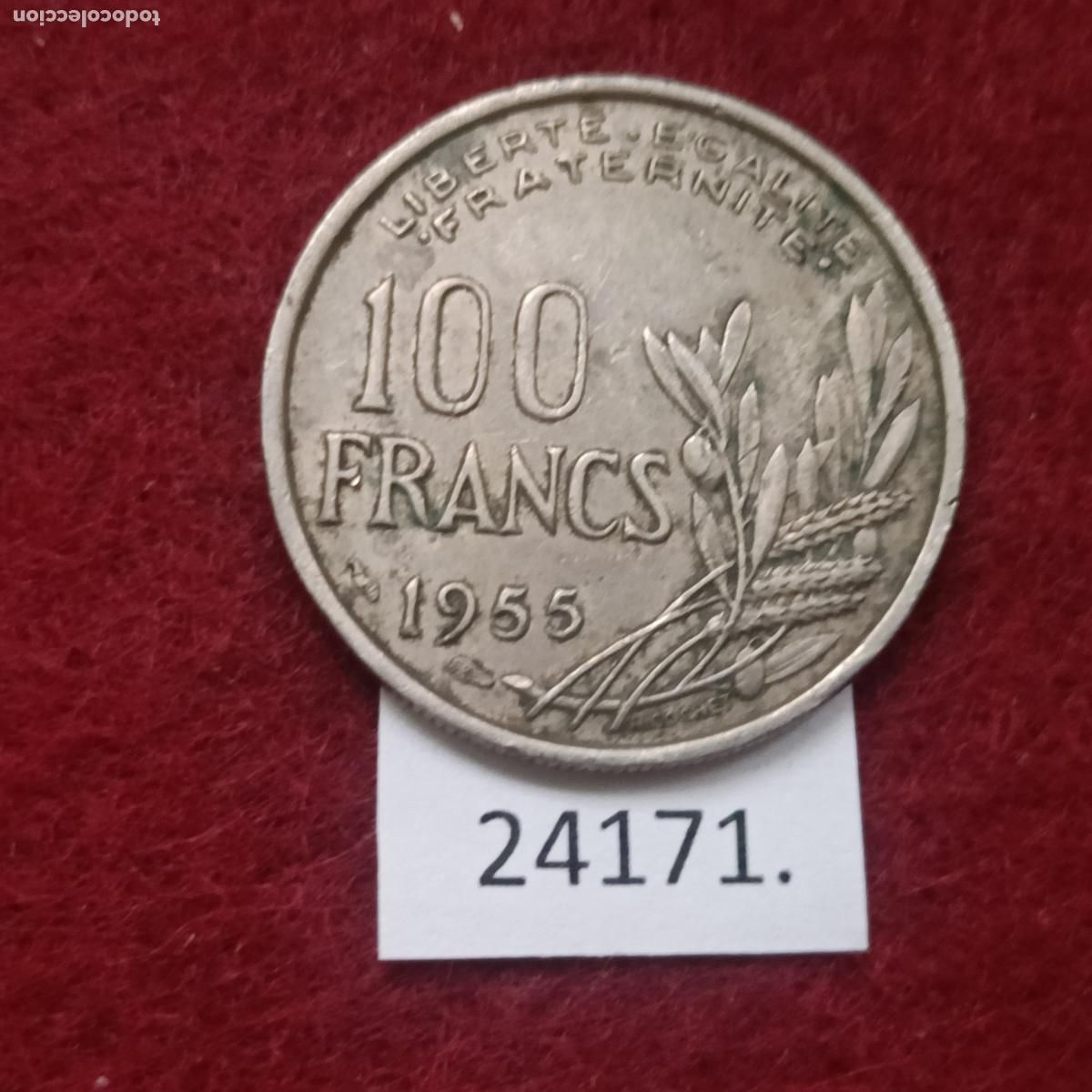 Monedas antiguas de Europa: Francia 100 francos 1955 - Foto 2