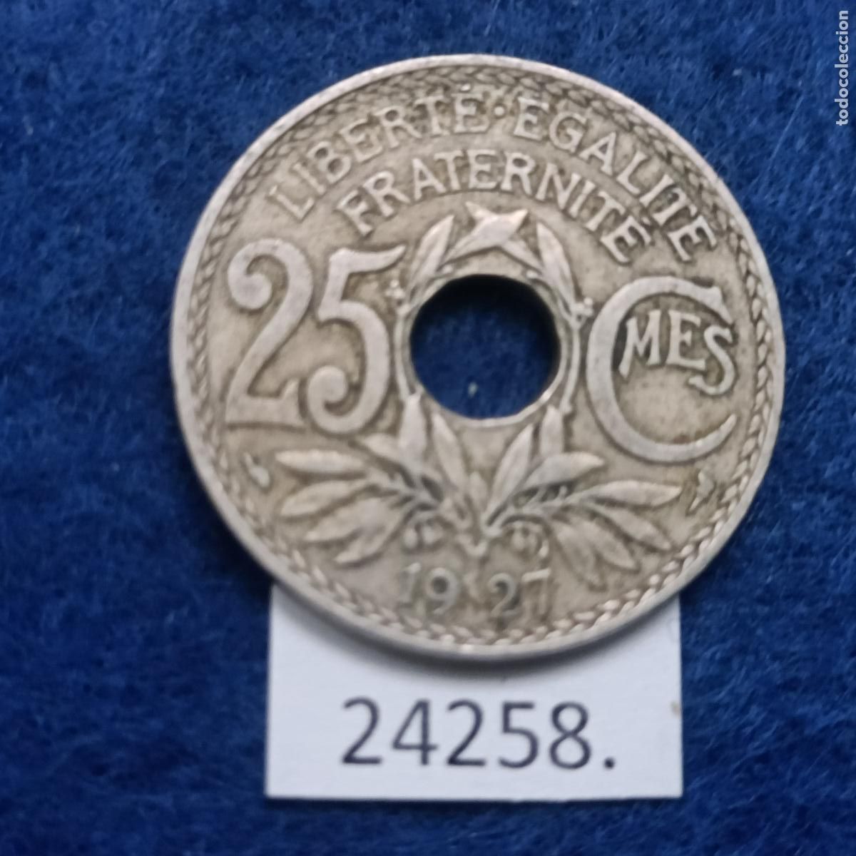Monedas antiguas de Europa: Francia 25 centimos 1927 - Foto 2