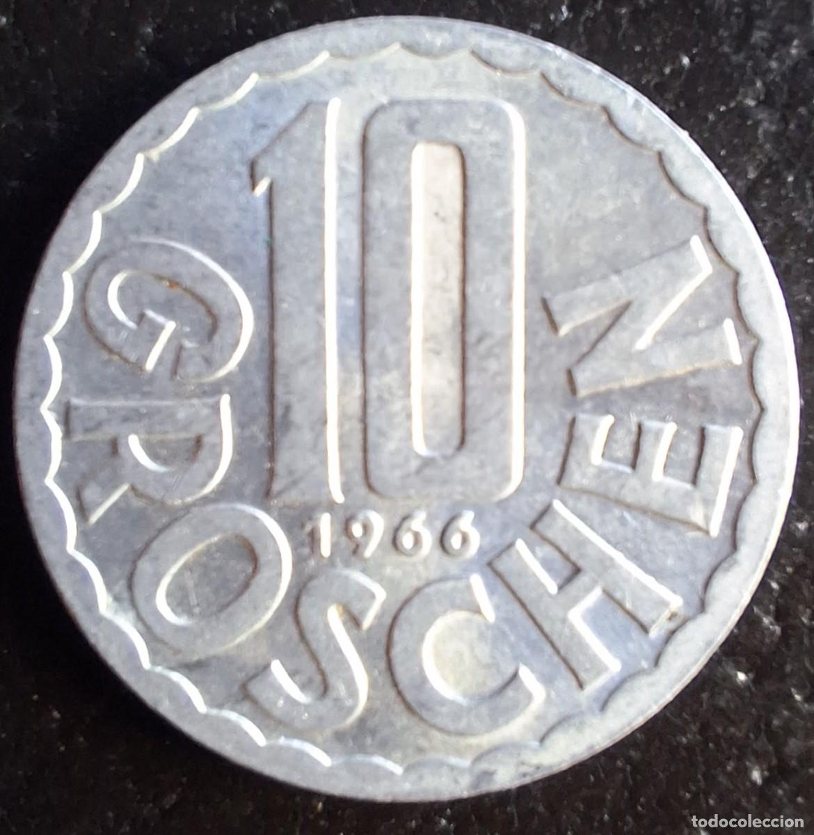 Monedas antiguas de Europa: 10 Groschen 1966 - Austria - Foto 1