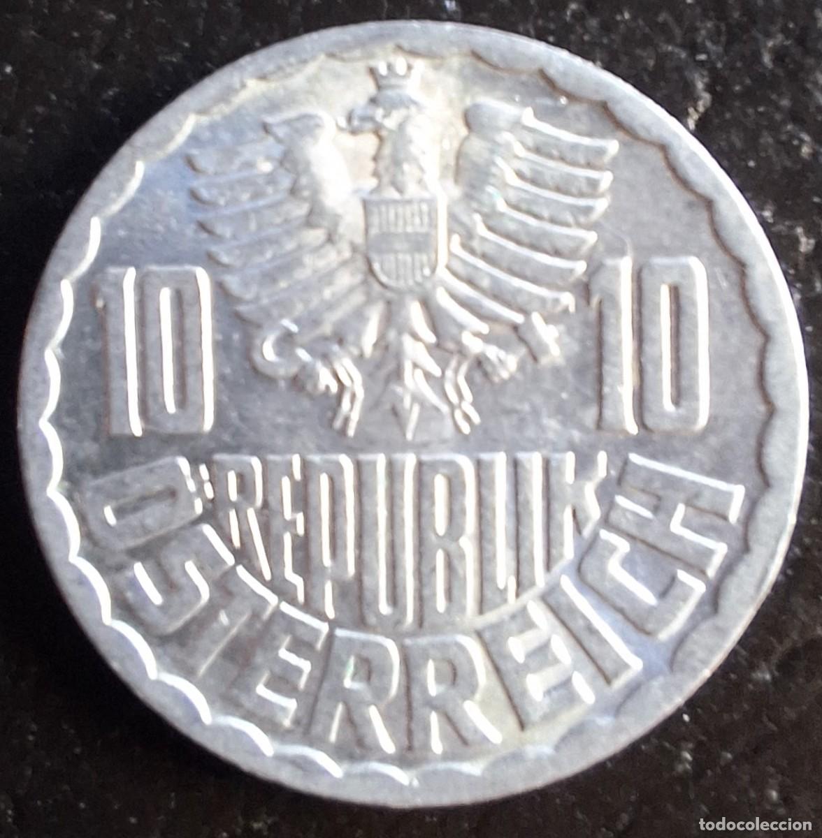 Monedas antiguas de Europa: 10 Groschen 1966 - Austria - Foto 2