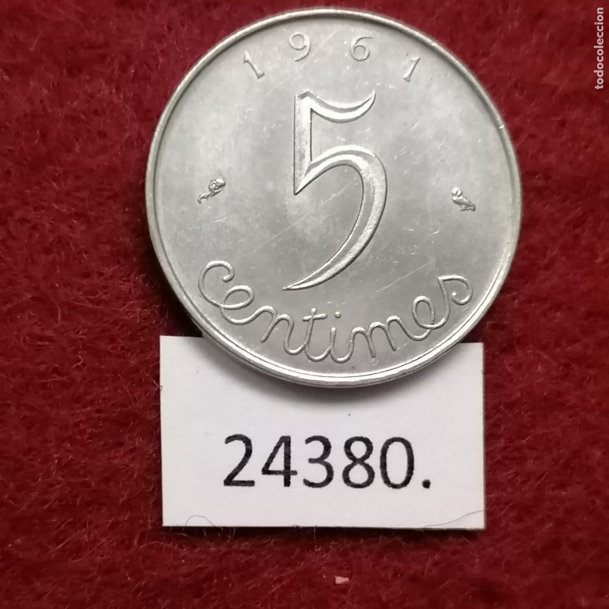 Monedas antiguas de Europa: Francia 5 c&eacute;ntimos 1961 - Foto 2
