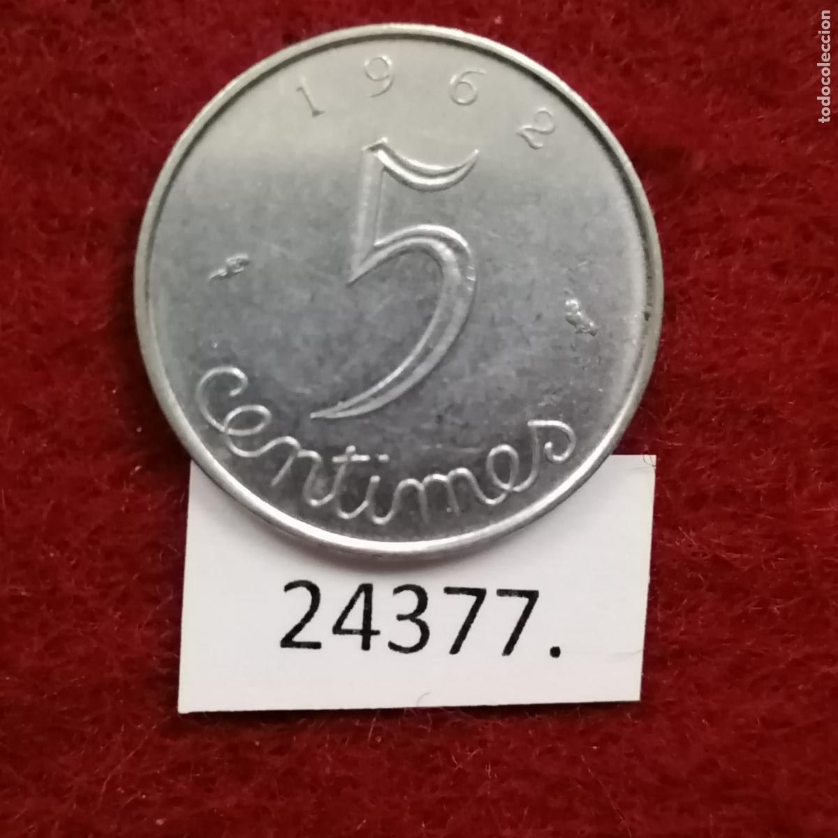 Monedas antiguas de Europa: Francia 5 c&eacute;ntimos 1962 - Foto 2