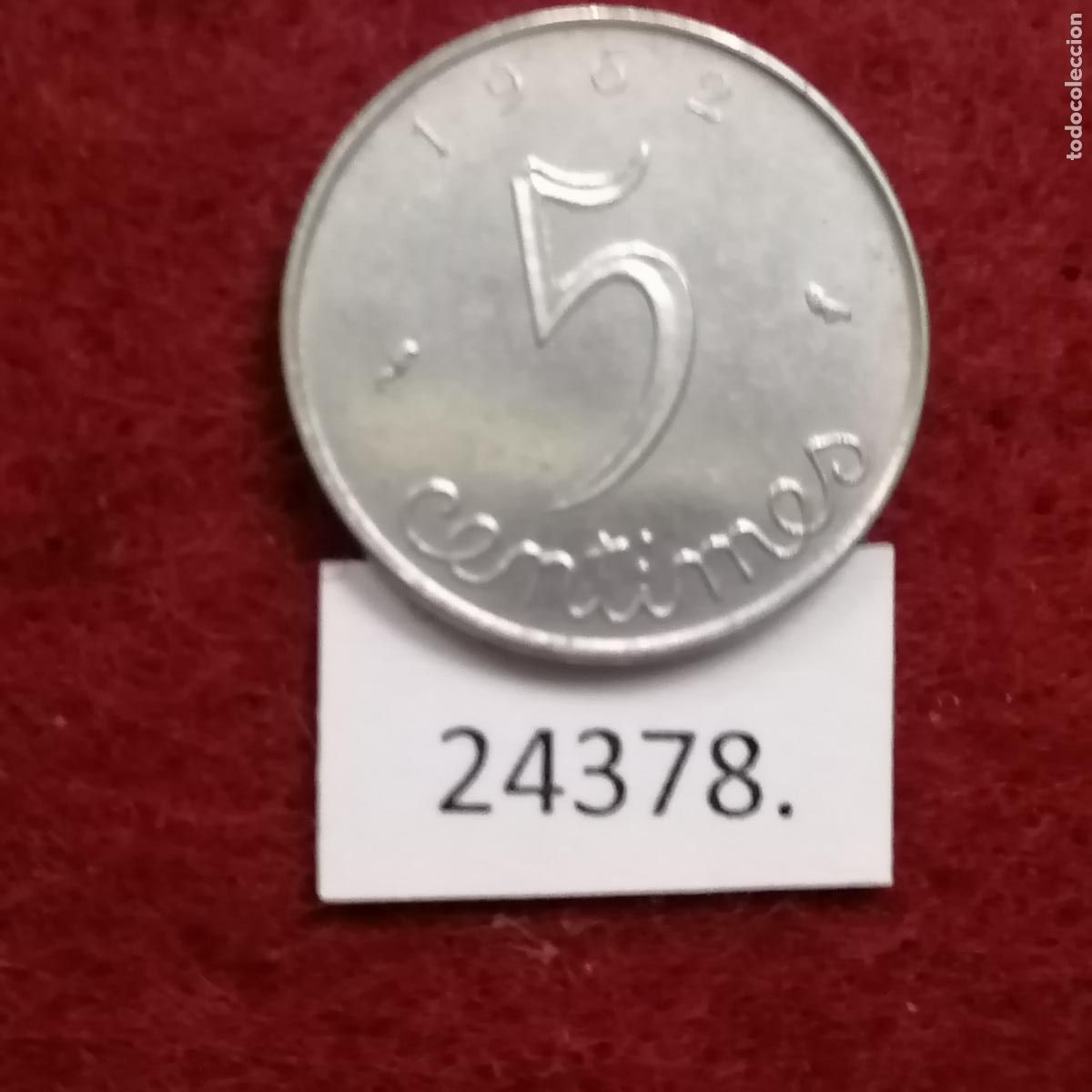 Monedas antiguas de Europa: Francia 5 c&eacute;ntimos 1962 - Foto 2